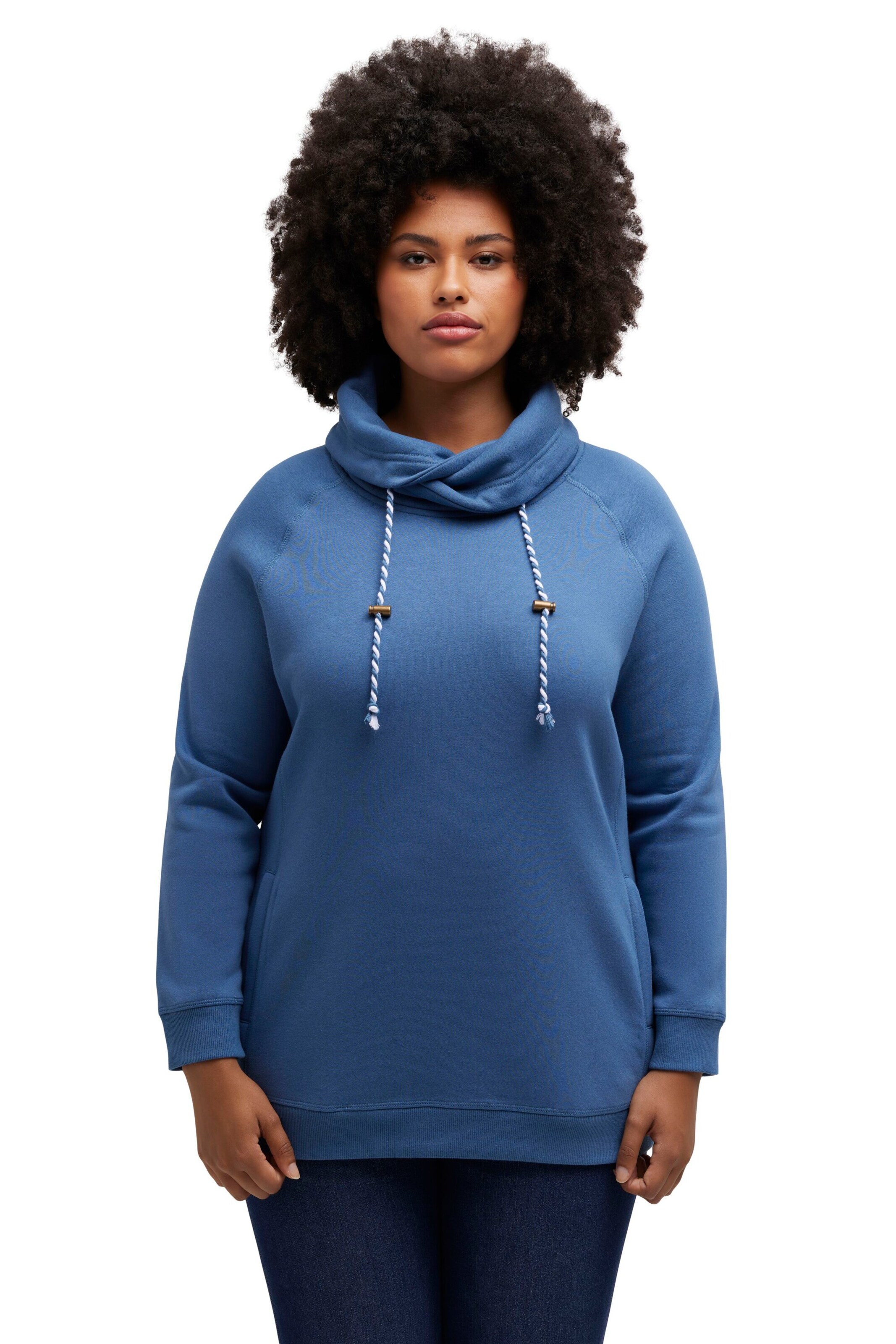 Ulla Popken Sweatshirt in Blue: front