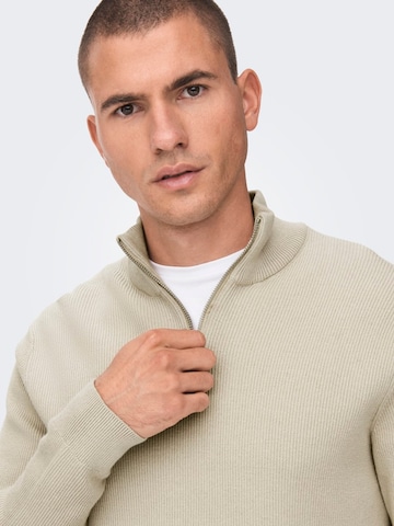 Only & Sons Sweater 'Phil' in Beige