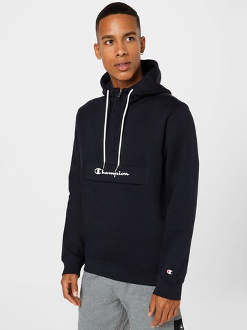 Champion Authentic Athletic Apparel Sweatshirt in Black: front