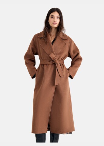 Phase Eight Between-Seasons Coat in Brown: front
