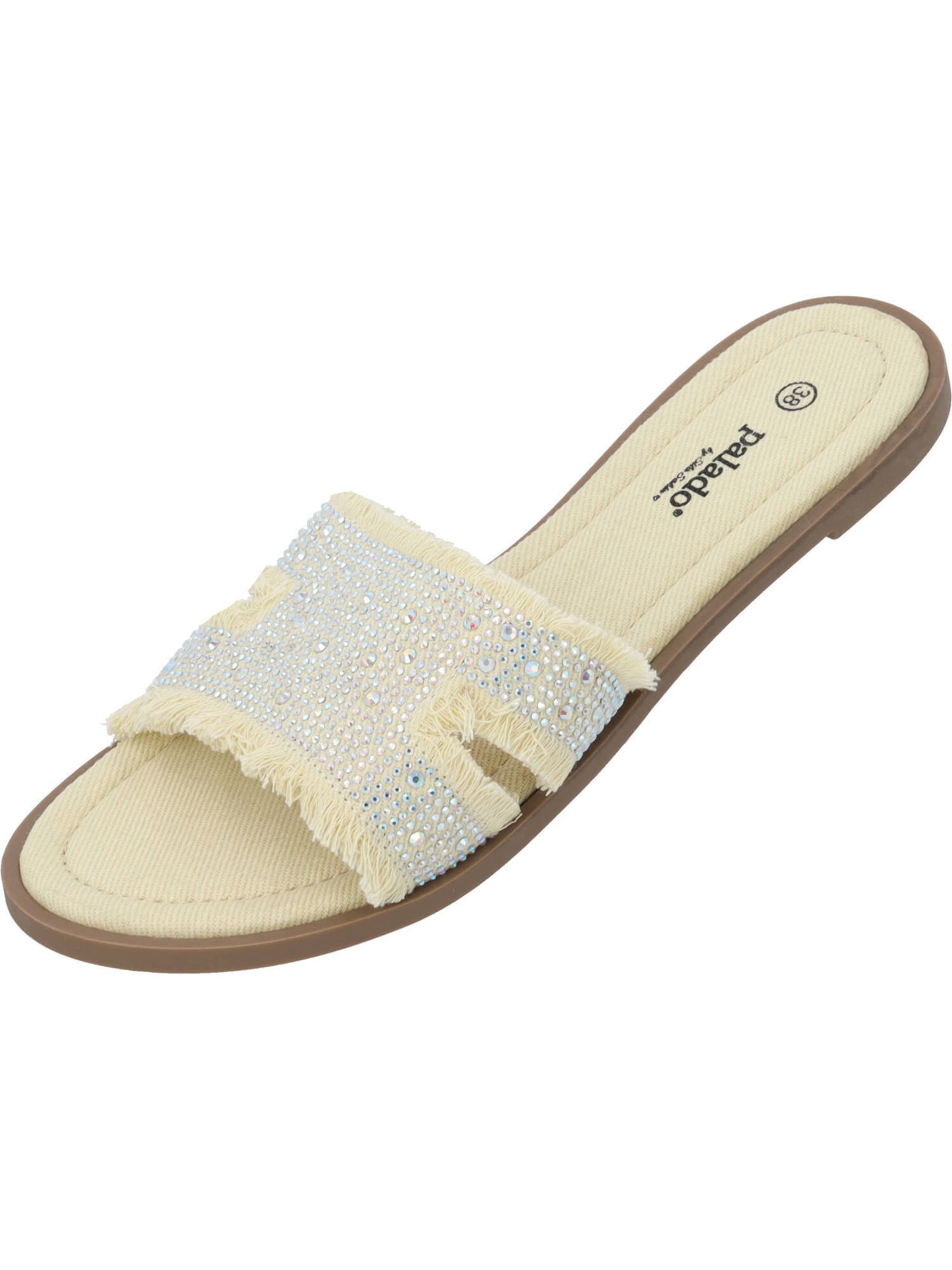 Palado by Sila Sahin Pantolette 'Yinra' in Beige: Vorderseite