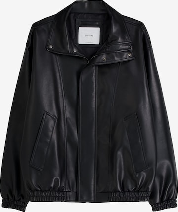 Veste mi-saison Bershka en noir : devant