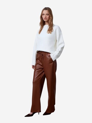 Dilvin Wide leg Broek 'Hose' in Bruin