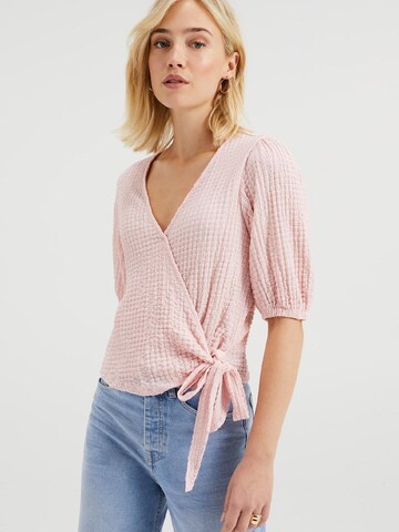 WE Fashion Shirt in Roze: voorkant