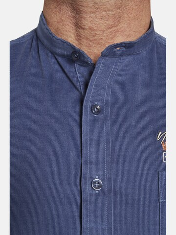 Jan Vanderstorm Comfort fit Button Up Shirt ' Storven ' in Blue