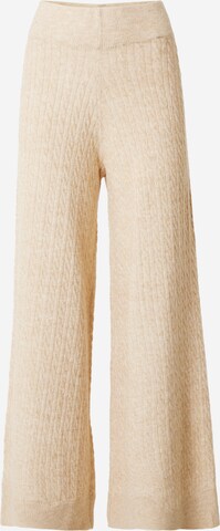 ESPRIT Szeroka nogawka Spodnie w kolorze beżowy: przód