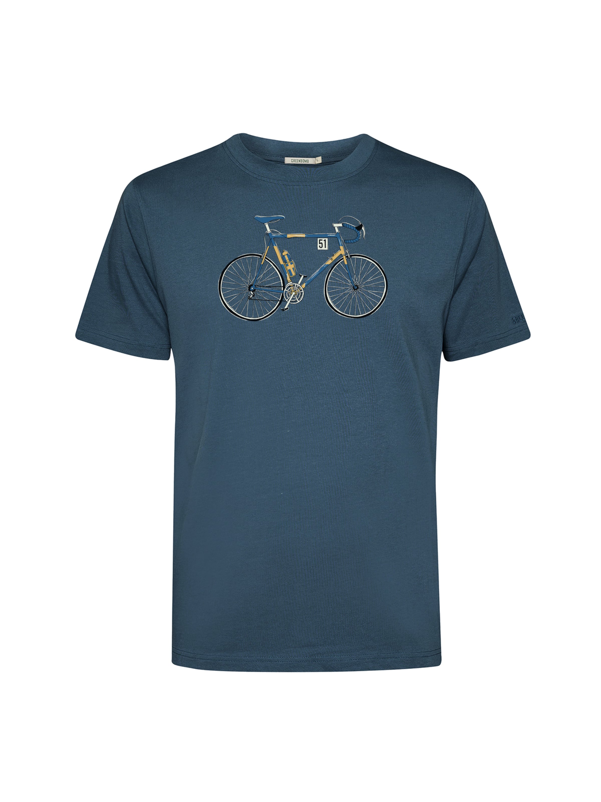 GREENBOMB Shirt ' Fusion Knut 2 ' in Blauw: voorkant