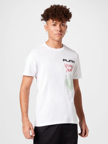 PUMA Functioneel shirt '4th Quarter' in Wit: voorkant