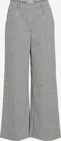OBJECT Wide leg Pleat-Front Pants 'LISA' in Grey: front