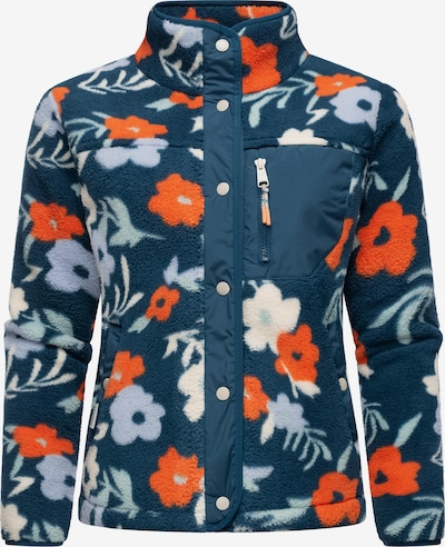 Ragwear Fleecejacke 'Appopis' in hellblau / petrol / orange / weiß, Produktansicht