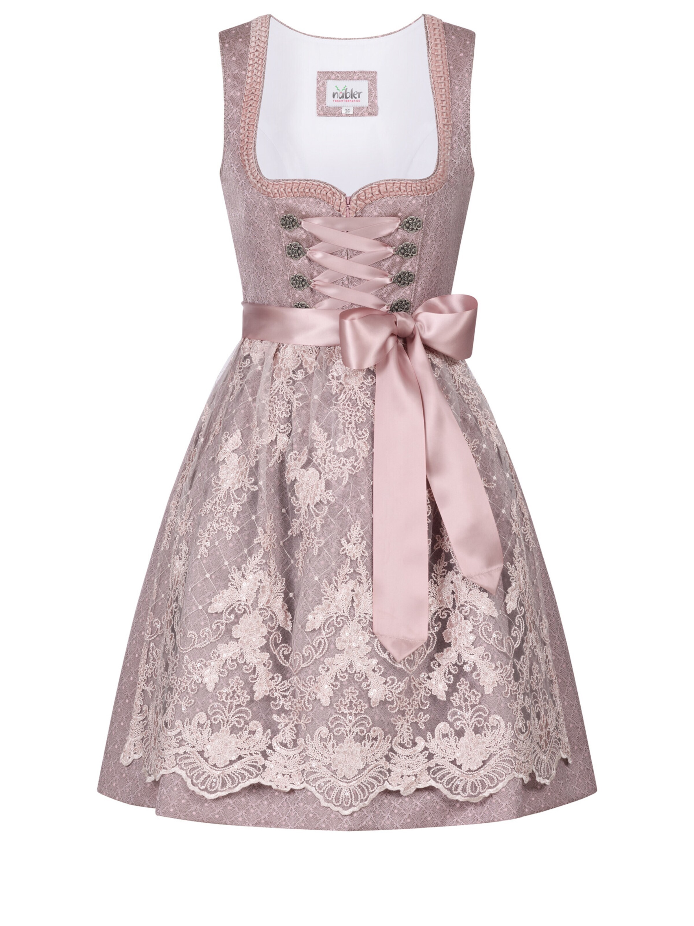 Trachtenhof Nübler Dirndl 'Dirndl Mini Gislinde'‌‌‌‌‌‌‌‌‌ in Pink: Vorderseite