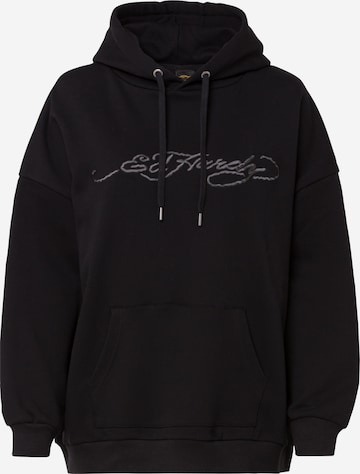 Ed Hardy Oversized Sweater in Black: front