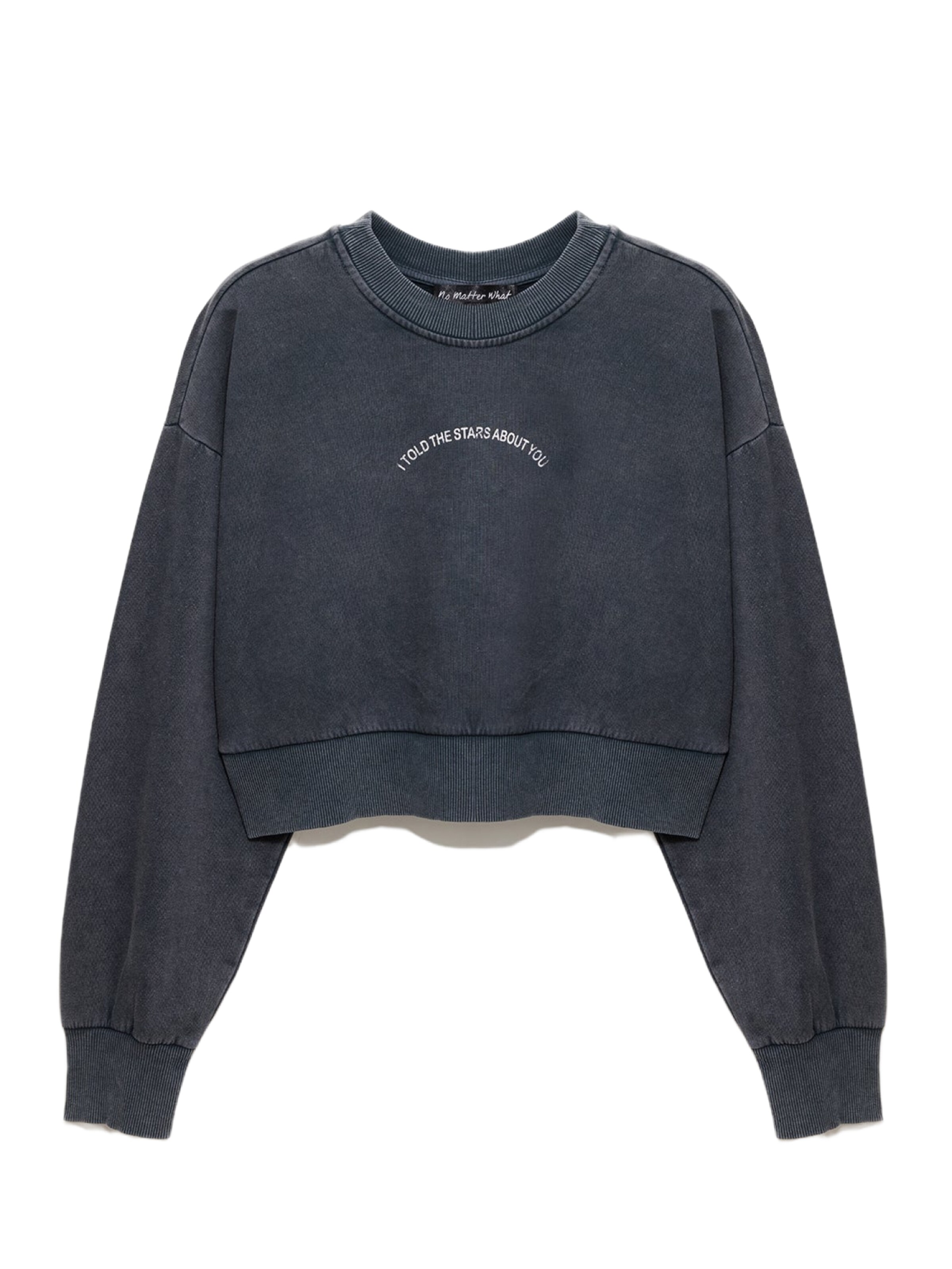 No Matter What Sweatshirt in Grau: Vorderseite