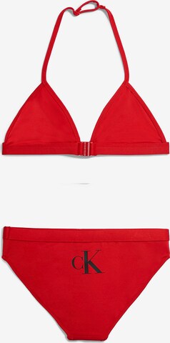 Calvin Klein Swimwear Trojúhelníková Bikiny – červená