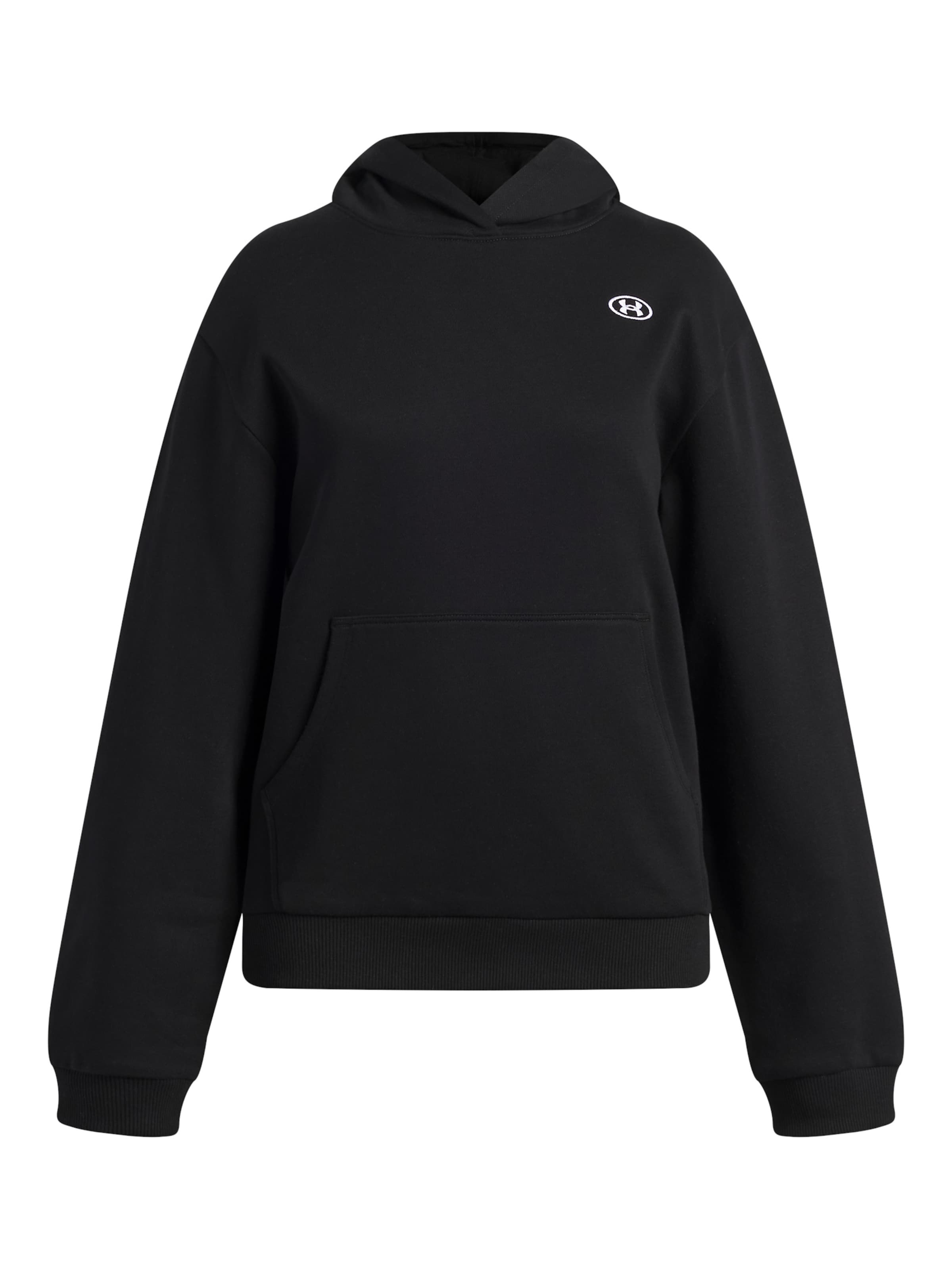 UNDER ARMOUR Sportief sweatshirt 'Rival' in Zwart: voorkant
