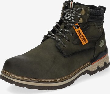 Boots stringati di Dockers by Gerli in verde: frontale