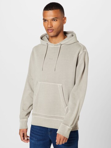 BOSS Orange Sweatshirt 'Wefadehoody' in Grijs: voorkant