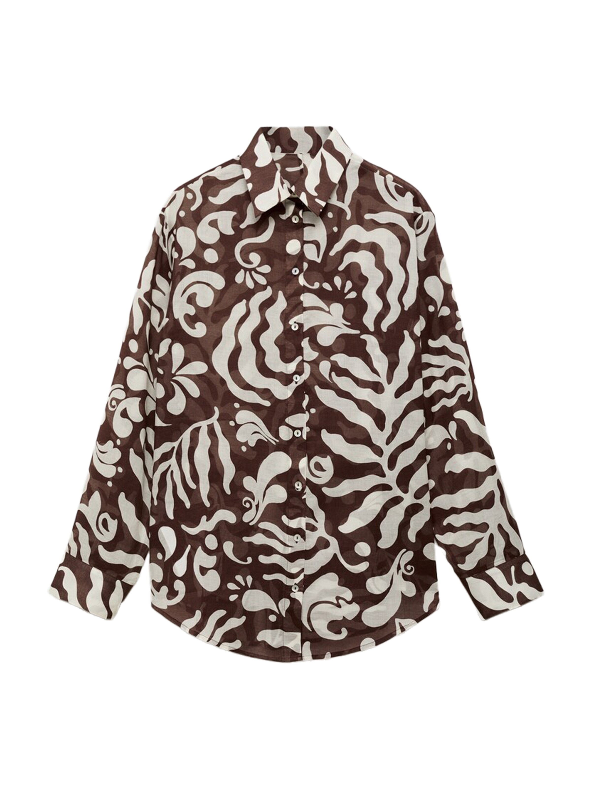 MANGO Blouse 'NEMO' in Bruin: voorkant