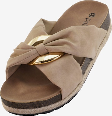 Palado Mules 'Bandi' in Beige: front