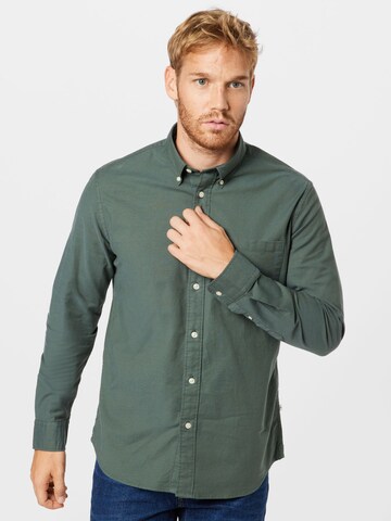 Regular fit Camicia 'Rick' di SELECTED in verde: frontale