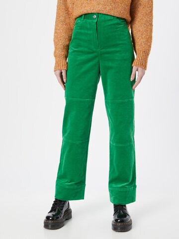 Samsøe Samsøe Regular Панталон в зелено: отпред