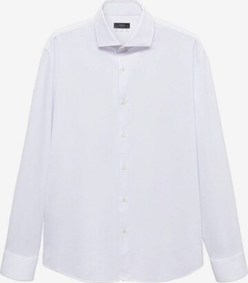 MANGO MAN Slim fit Button Up Shirt in White: front