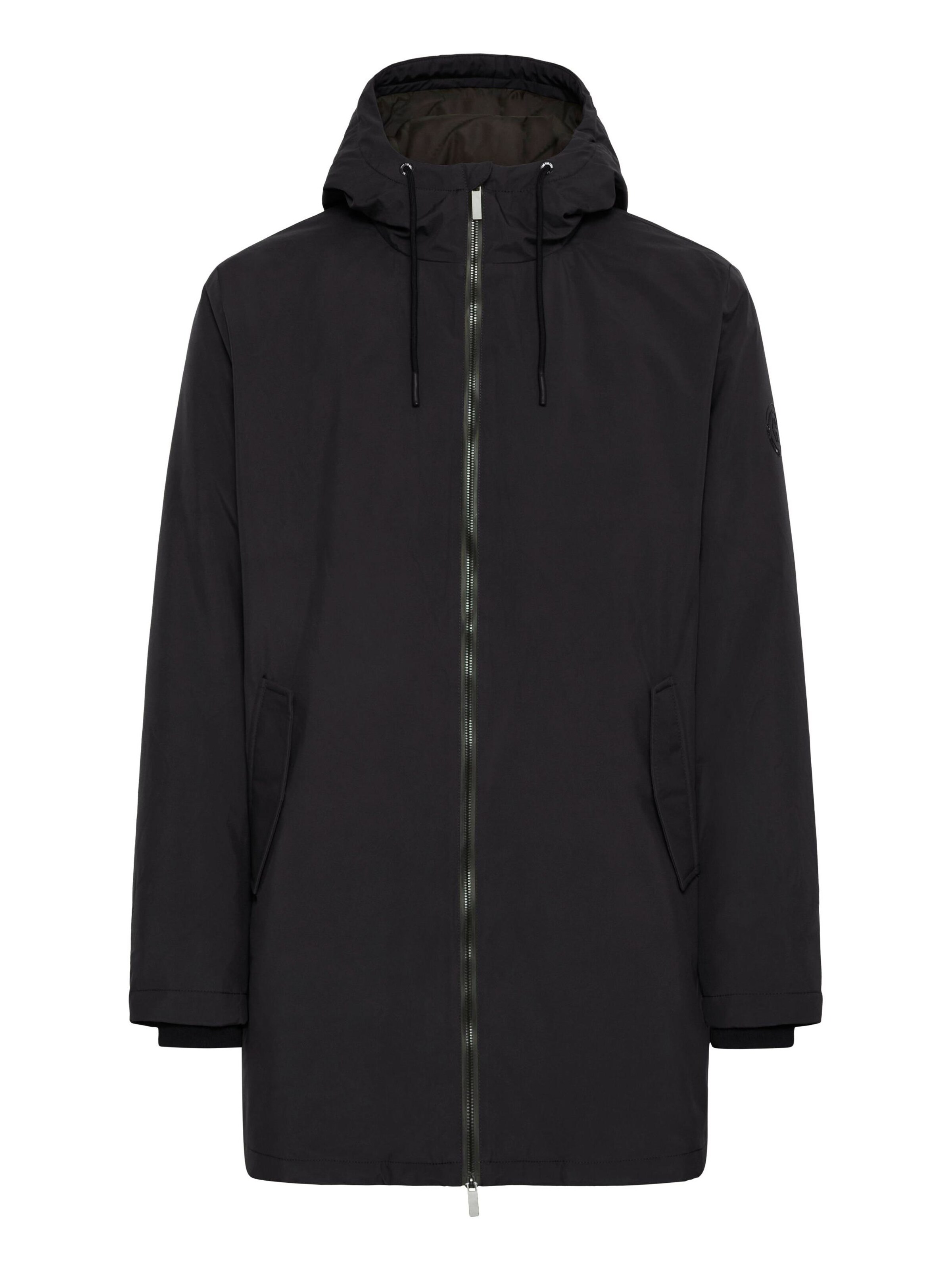 INDICODE JEANS Winterparka 'Pappys' in Zwart: voorkant