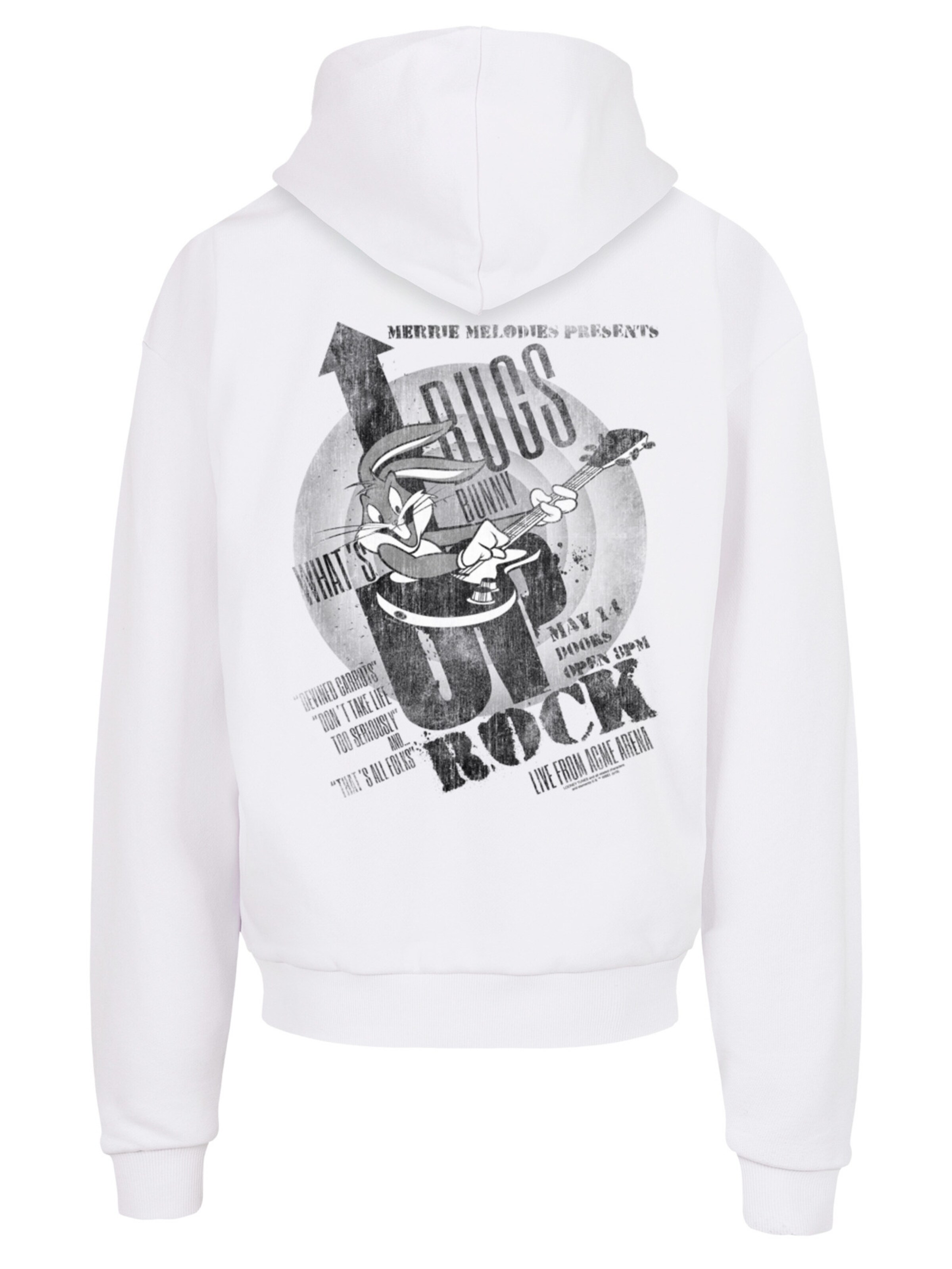 F4NT4STIC Sweatshirt 'Looney Tunes' in Wit: voorkant