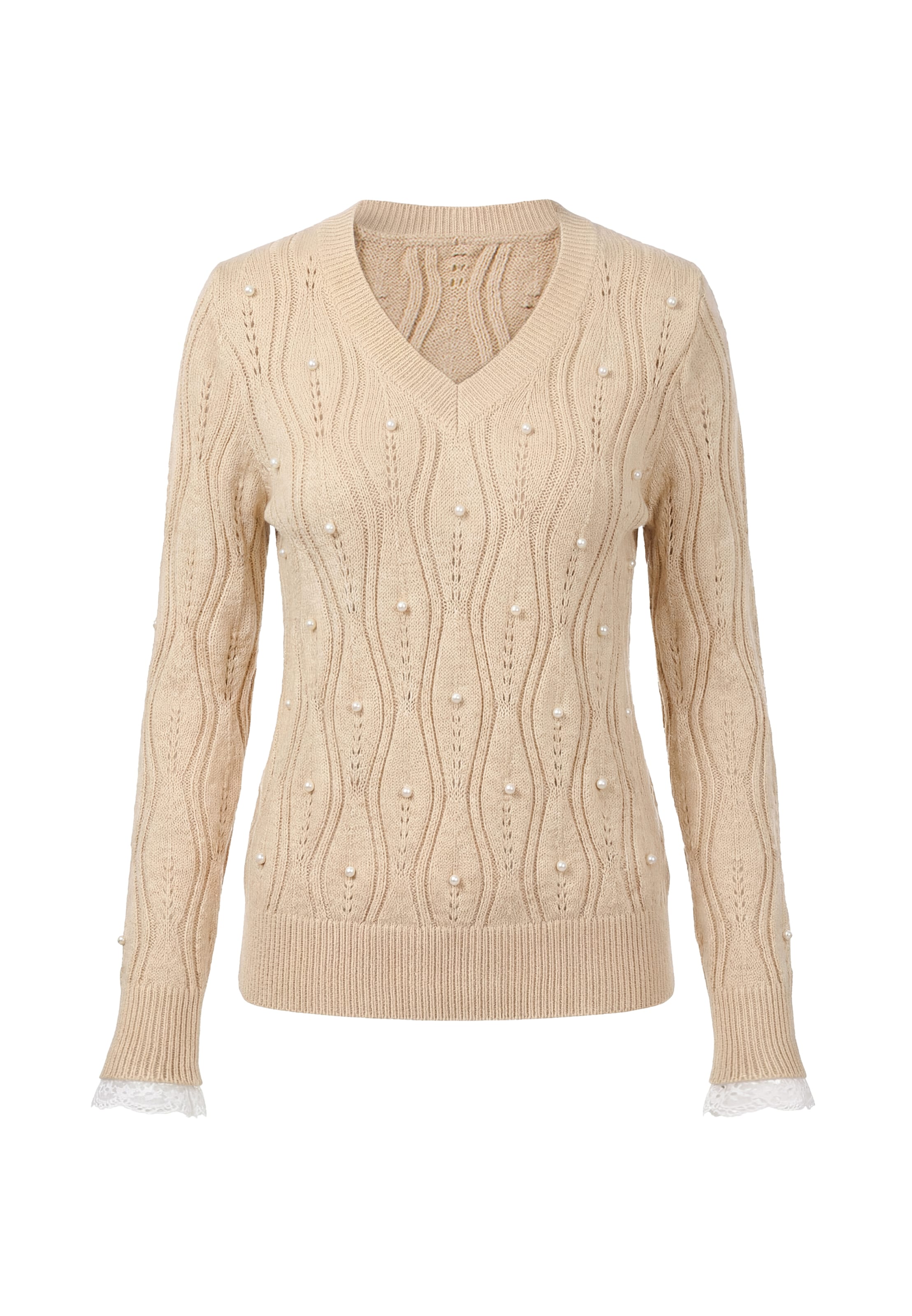IZIA - Pullover em bege: frente