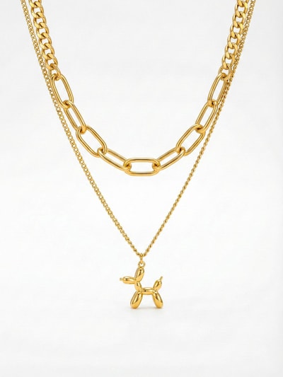 Nemomatheo Necklace 'Ballonhund' in 45 - 50 cm in Gold, Item view