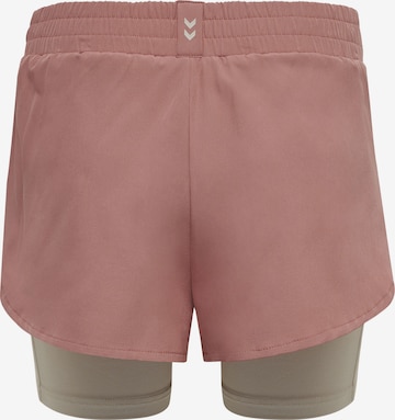 Hummel Slimfit Spodnie sportowe w kolorze różowy