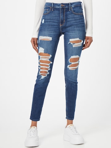 HOLLISTER Skinny Jeans in Blue: front