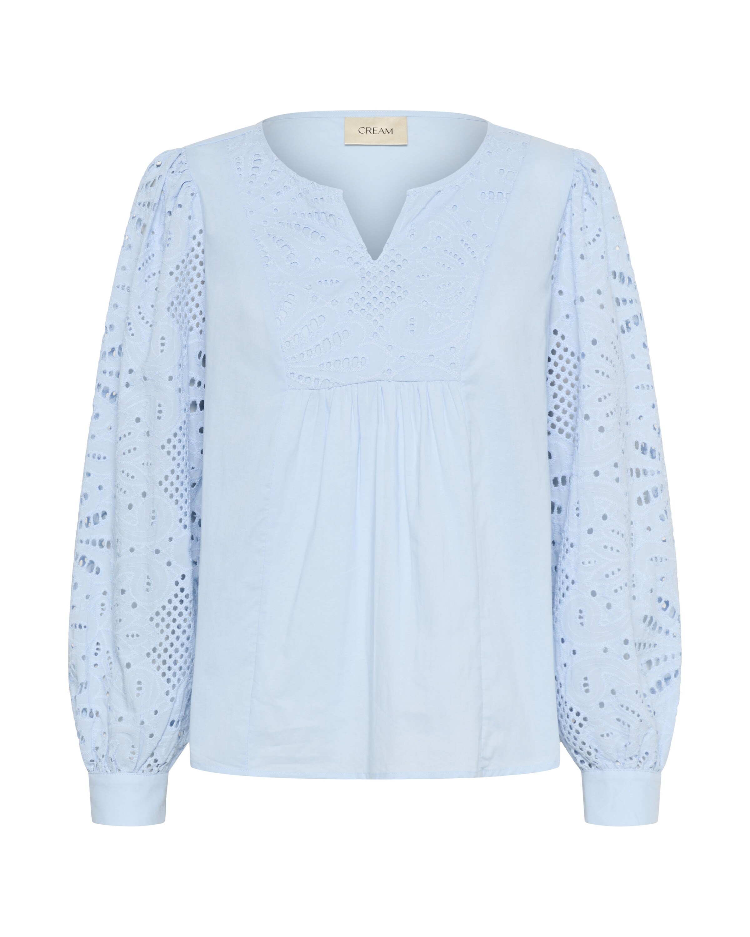 Cream Blouse 'Diana' in Blue: front