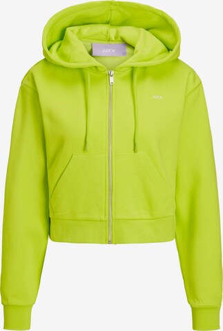 JJXX Zip-Up Hoodie 'ABBIE' in Green: front