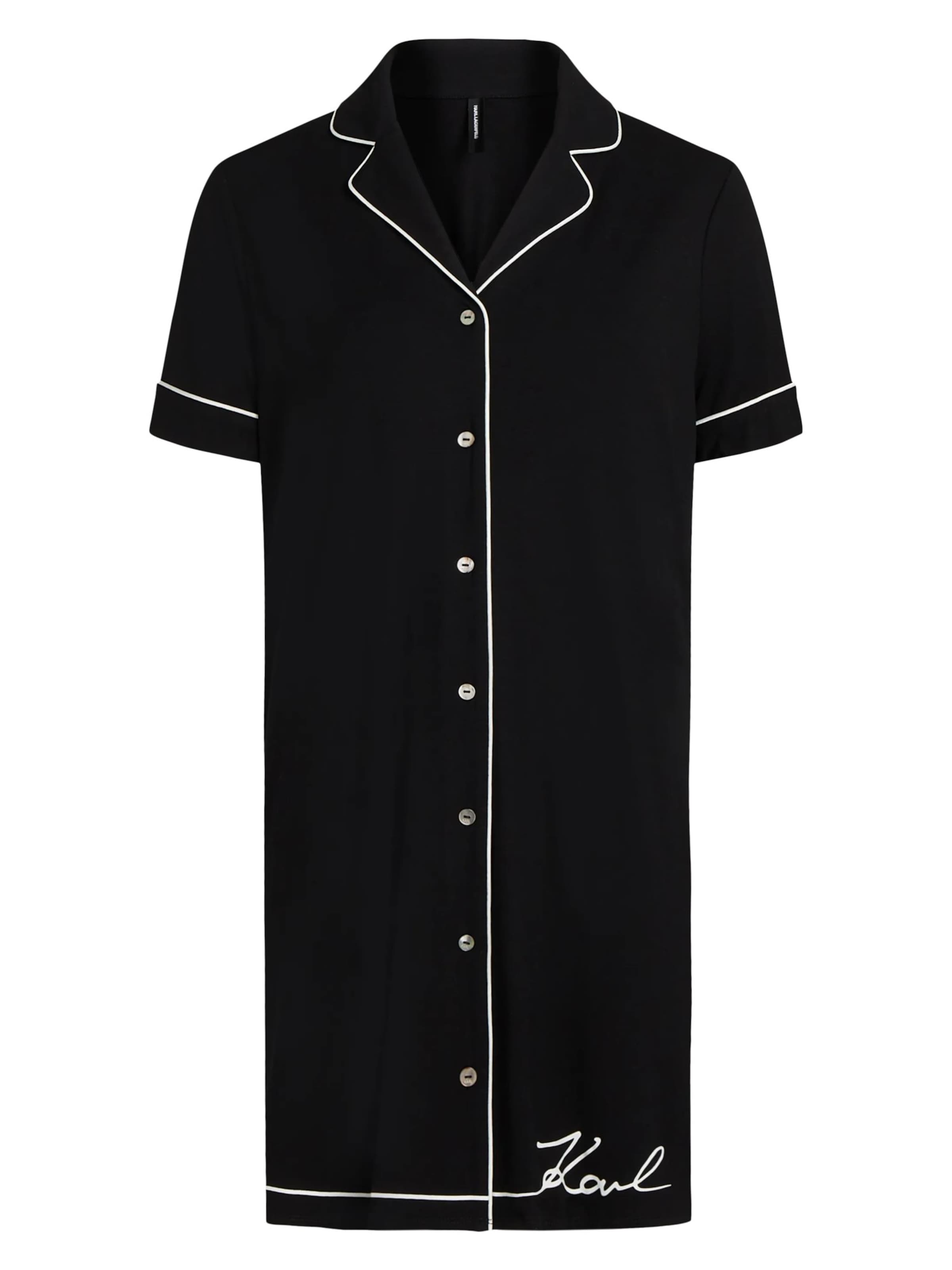 Karl Lagerfeld - Camisola de pijama em preto: frente