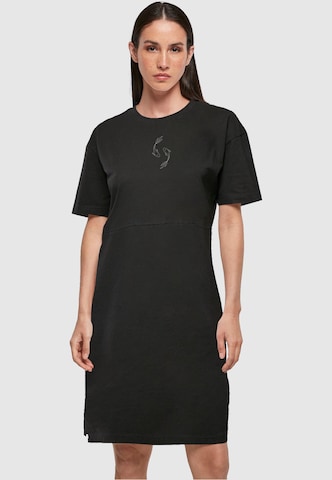 Merchcode Dress 'Spring -  Yin & Jang Fish' in Black: front