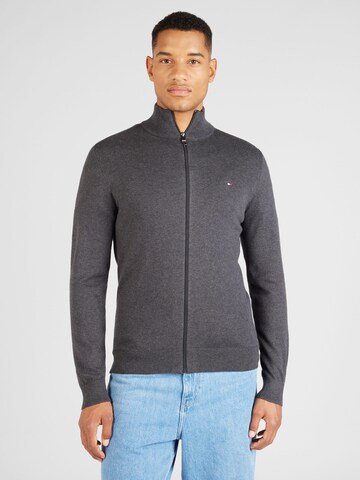 TOMMY HILFIGER Knit Cardigan in Grey: front