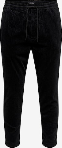 Only & Sons - regular Pantalón 'Linus' en negro: frente