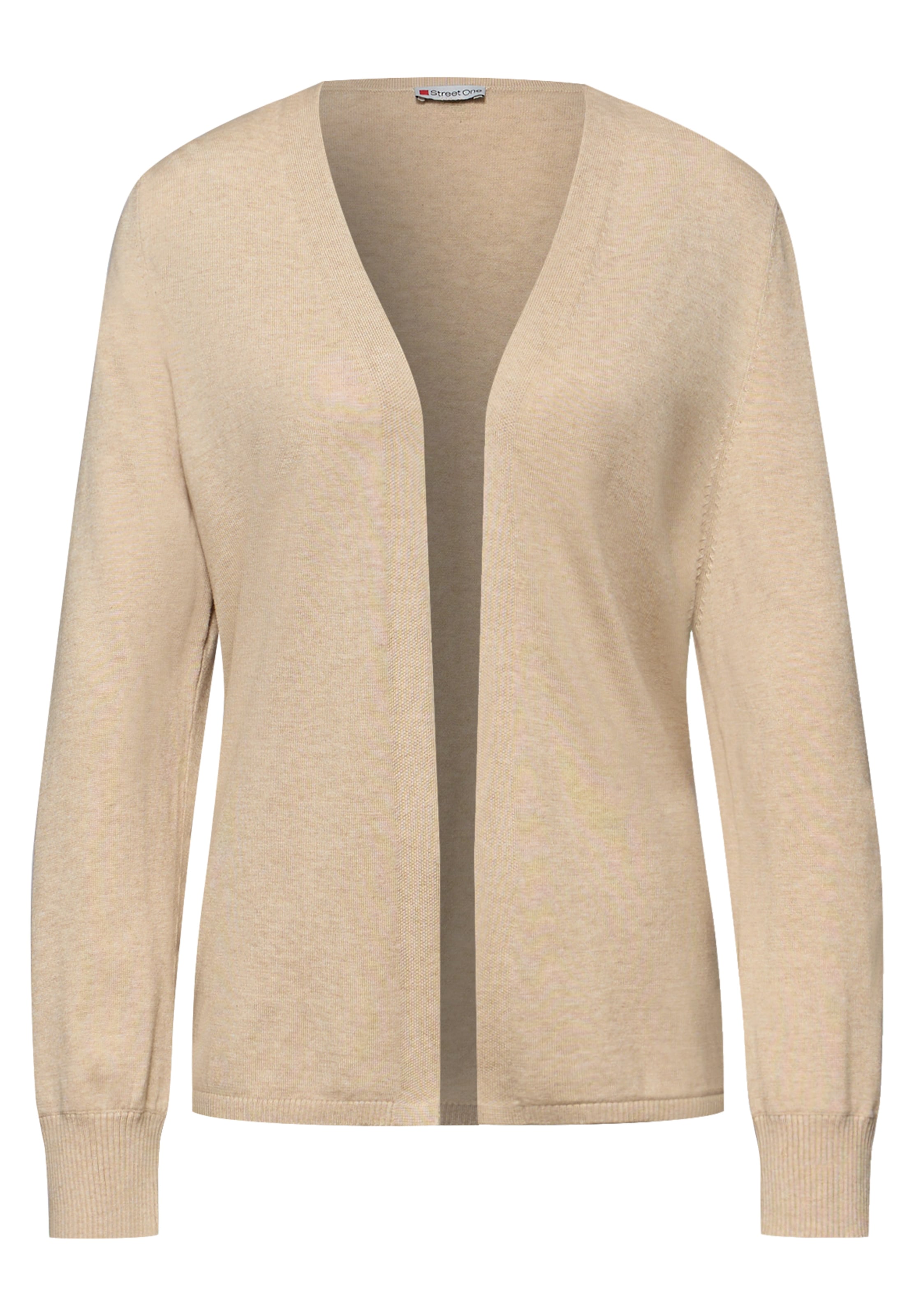 STREET ONE Knit Cardigan in Beige: front