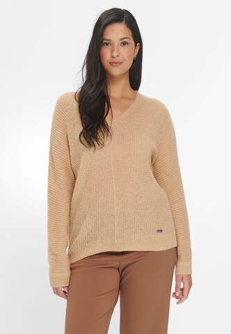 Emilia Lay Sweater in Brown: front