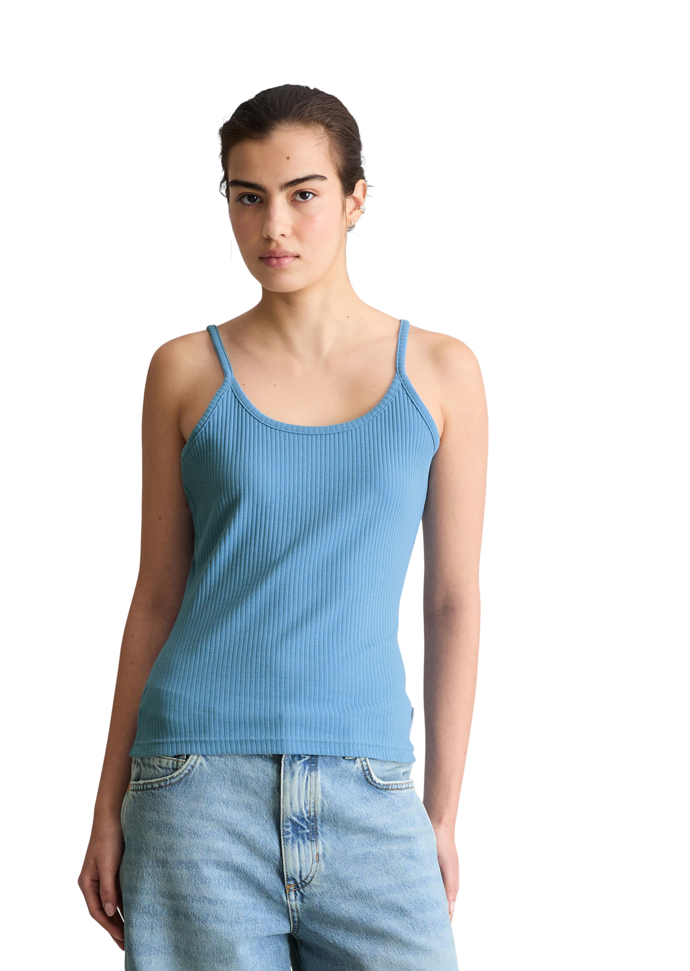 Marc O'Polo DENIM Top in Blauw: voorkant