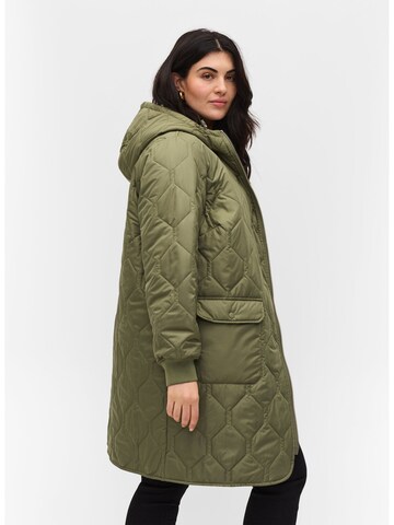 Zizzi Between-Season Jacket in Green