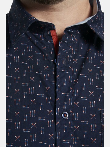 Charles Colby Comfort fit Button Up Shirt ' Duke Otis ' in Blue