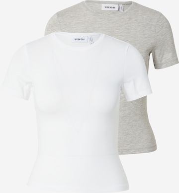 WEEKDAY T-Shirt in Grau: predná strana