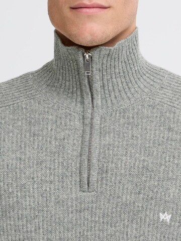 Kronstadt Sweater ' KSDoors half Zip ' in Grey