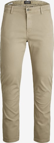 Coupe slim Pantalon chino JACK & JONES en beige : devant