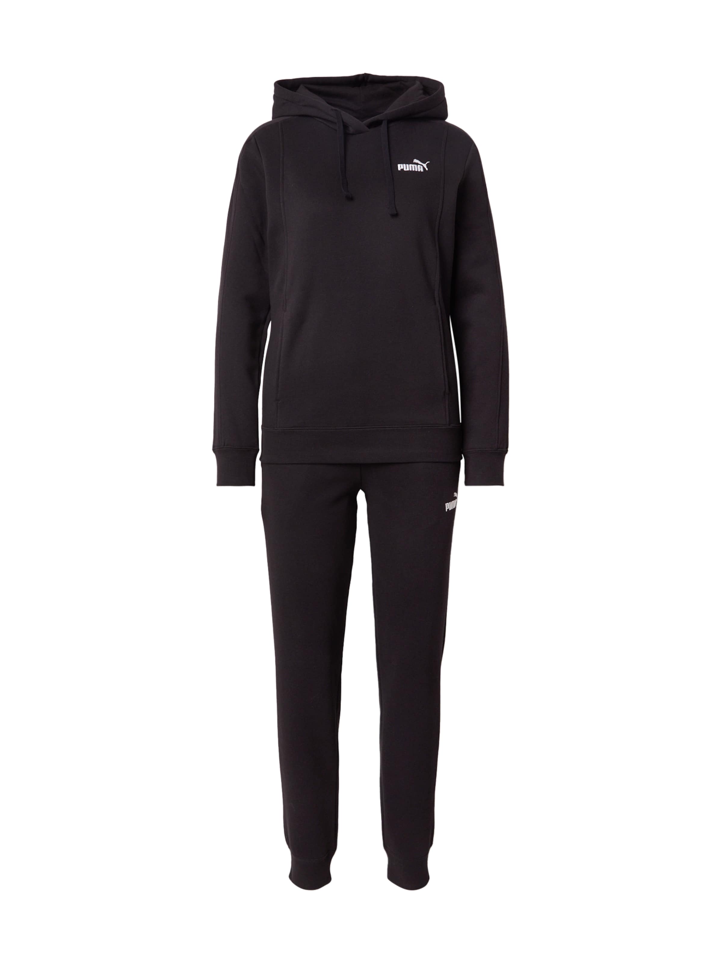 PUMA Trainingsanzug in Schwarz: Vorderseite