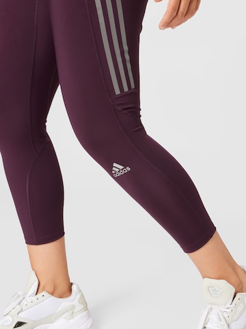 ADIDAS SPORTSWEAR Skinny Workout Pants 'Own The Run ' in Purple