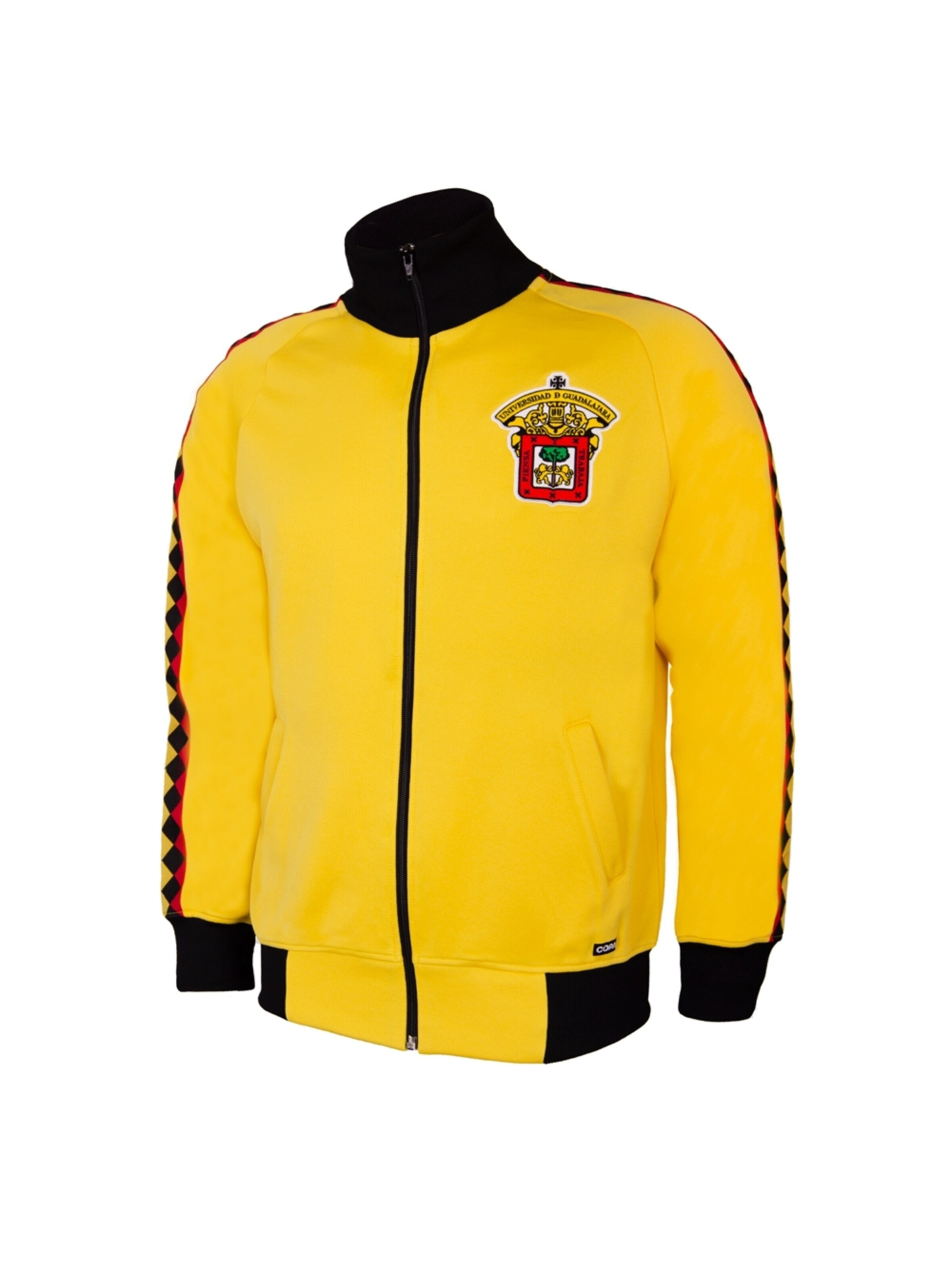 COPA FOOTBALL Sportjas 'Leones Negros udeG 1974 Retro Voetbaljack' in XS in de kleur Geel, Productweergave