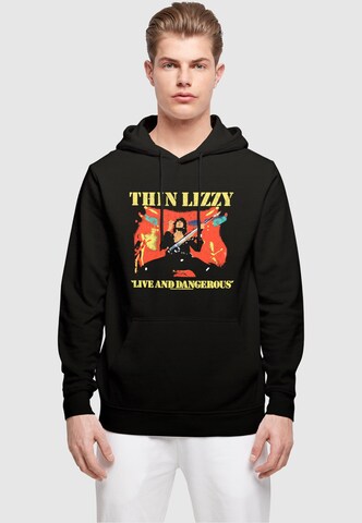 Merchcode Sweatshirt 'Thin Lizzy - LAD Bootleg' in Zwart: voorkant
